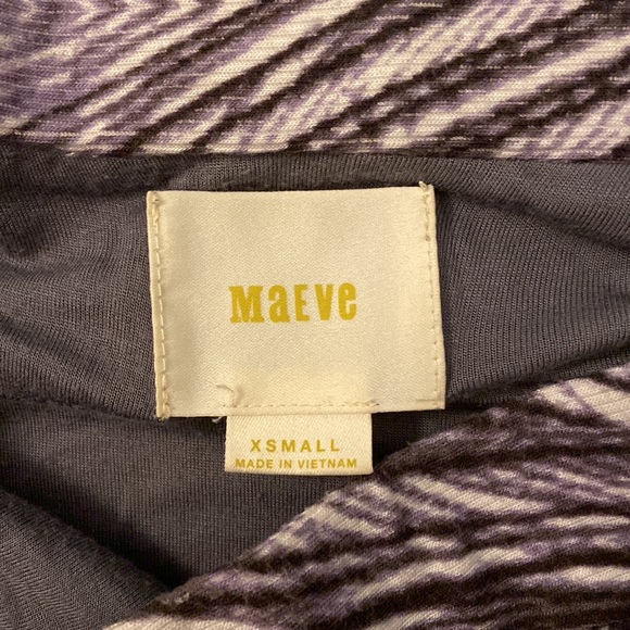 Anthropologie Maeve Purple Swirl High/Low Skirt - Picture 8 of 10